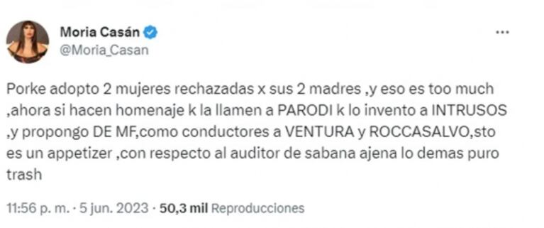 Moria Casán se metió de lleno en la escandalosa pelea entre Morena Rial y su papá Jorge