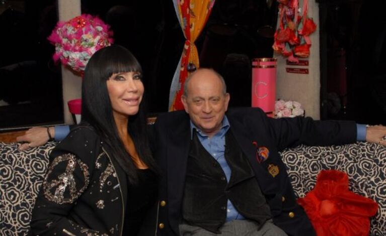 Moria Casán y Chiche Gelblung en Esta noche con Moria Casán. (Foto: Artear Prensa).