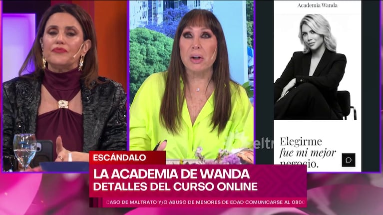 Moria Casán y Fernanda Callejón se cruzaron en vivo (Foto: captura de eltrece).