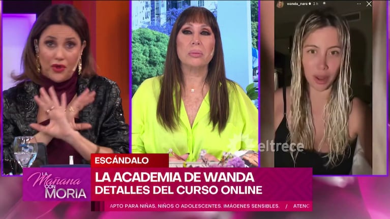 Moria Casán y Fernanda Callejón se cruzaron en vivo (Foto: captura de eltrece).
