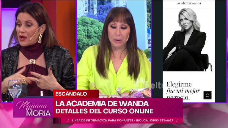 Moria Casán y Fernanda Callejón se cruzaron en vivo (Foto: captura de eltrece).