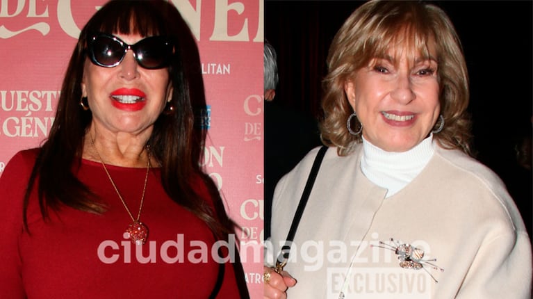 Moria Casán y Georgina Barbarossa (Fotos: Movilpress).