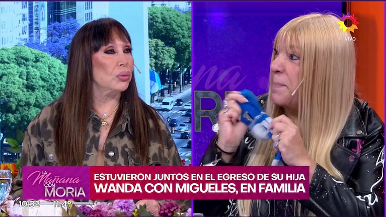 Moria Casán y la duendóloga te muestran el ritual con medias para que la Selección brille en el MUNDIAL™ (Foto: captura de eltrece9.