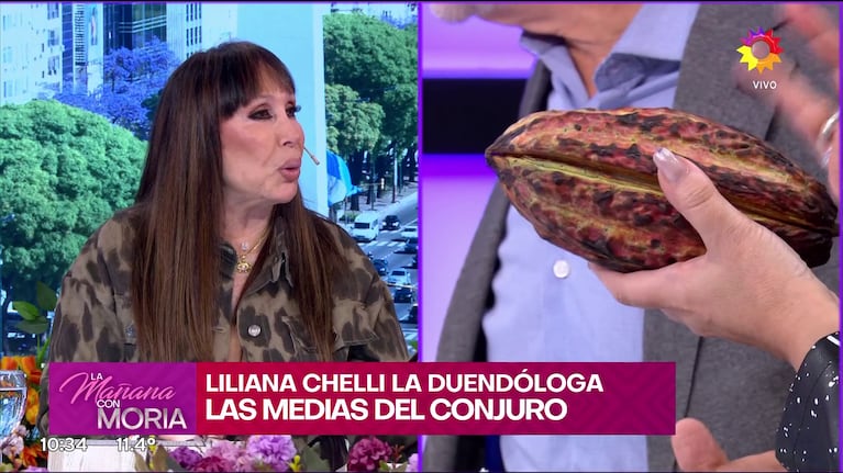 Moria Casán y la duendóloga te muestran el ritual con medias y un cacao para que la Selección brille en el MUNDIAL™ (Foto: captura de eltrece9.