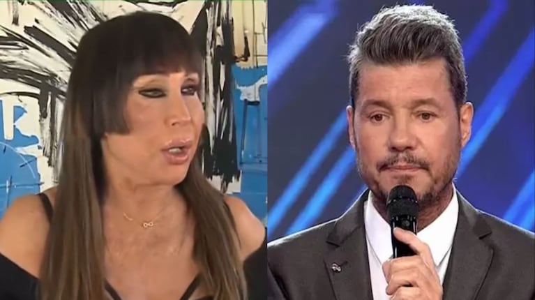 Moria Casán y Marcelo Tinelli. (Fotos: Captura América, eltrece)