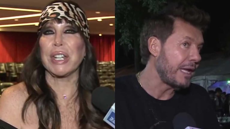 Moria Casán y Marcelo Tinelli (Fotos: capturas América y El Nueve)