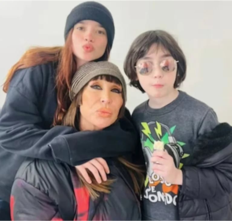 Moria Casán y sus nietos. Crédito: Instagram/@moria_laone