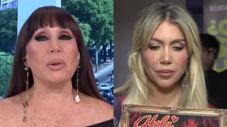 Moria Casán y Wanda Nara (Fotos: capturas eltrece)
