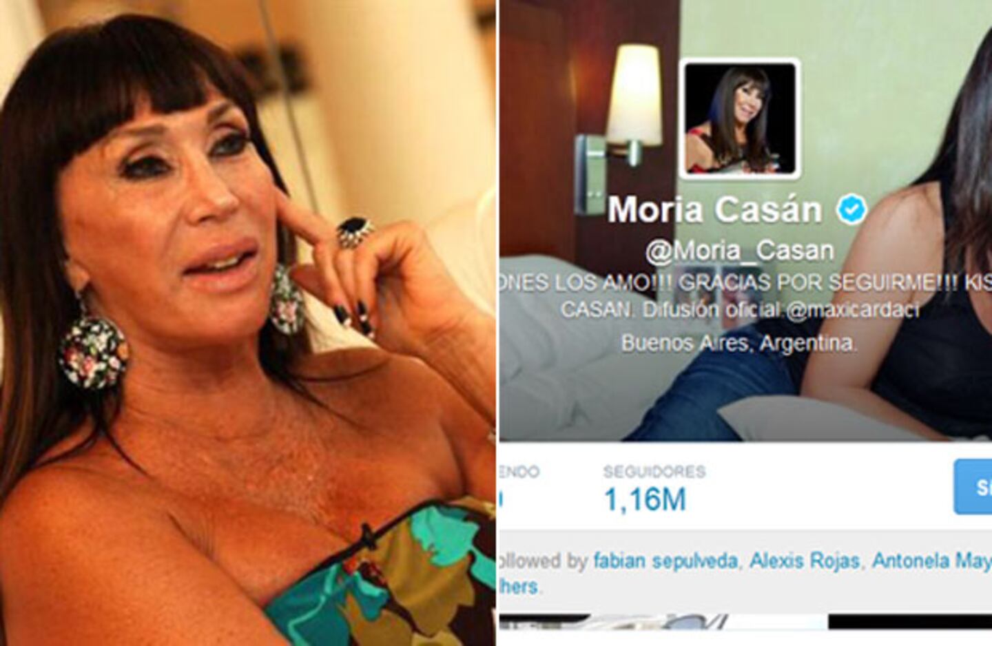 Moria y su "descubrimiento" mientras miraba un partido de fútbol. (Fotos: Web y Twitter)