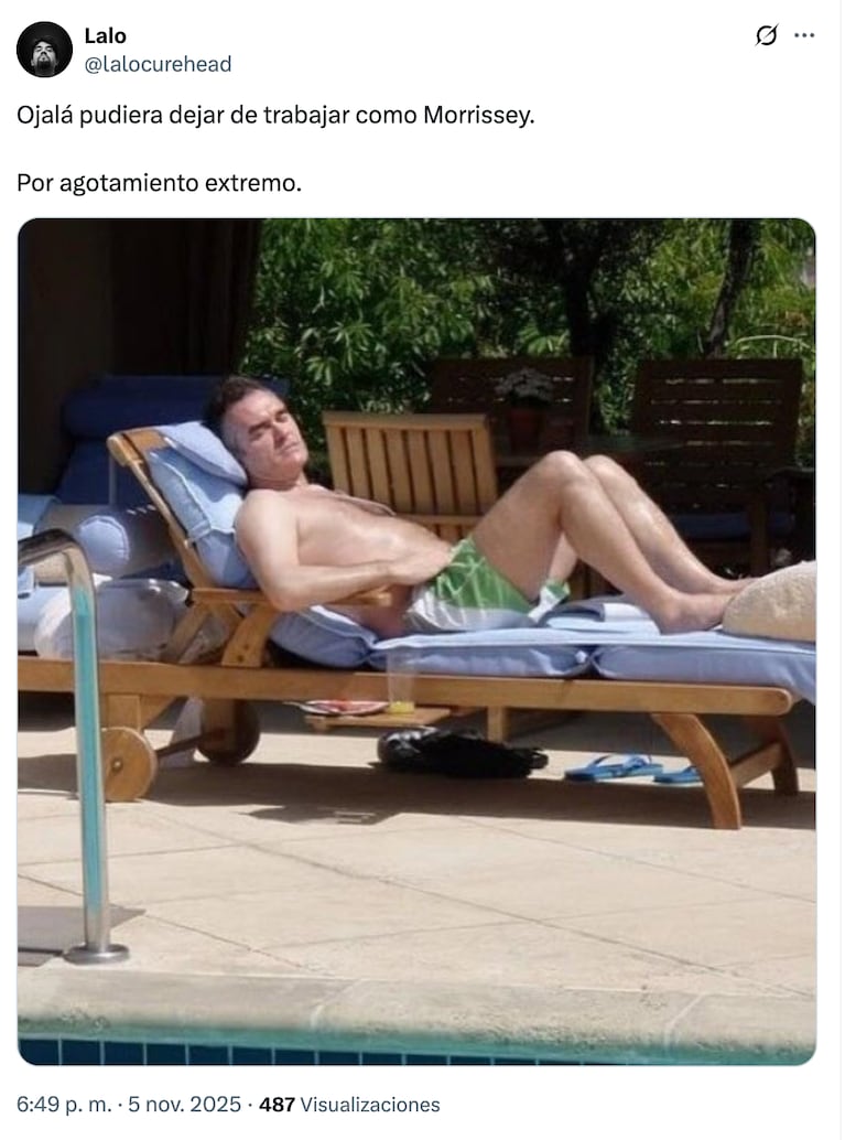 Morrissey canceló su show en Buenos Aires y los memes estallaron en redes. Crédito: X