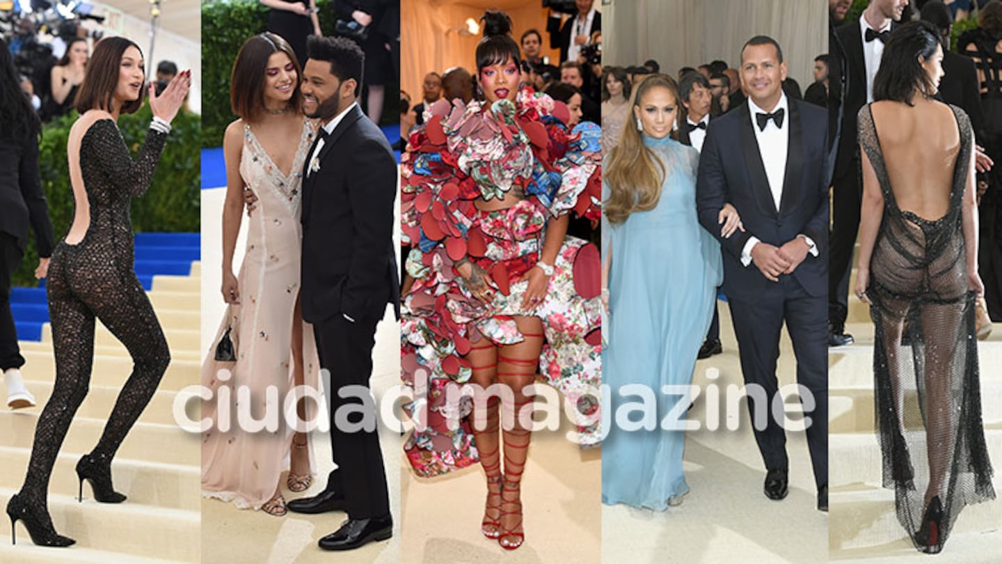 ¡Mucho glam y transparencias! Mega celebrities, parejitas y súper looks en la gala del Met de Nueva York. (Foto: AFP)