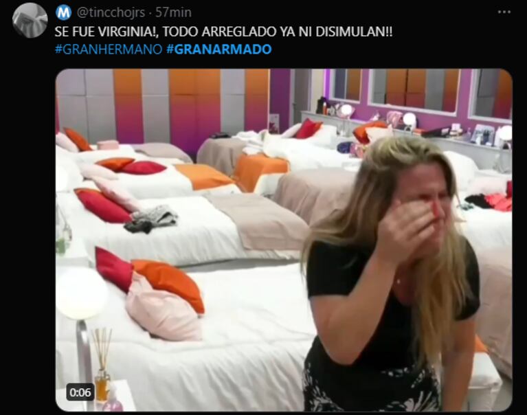 Muchos usuarios en redes sociales insistieron en que Virginia Demo fue perjudicada en la última votación de "Gran Hermano". (Foto: Twitter)
