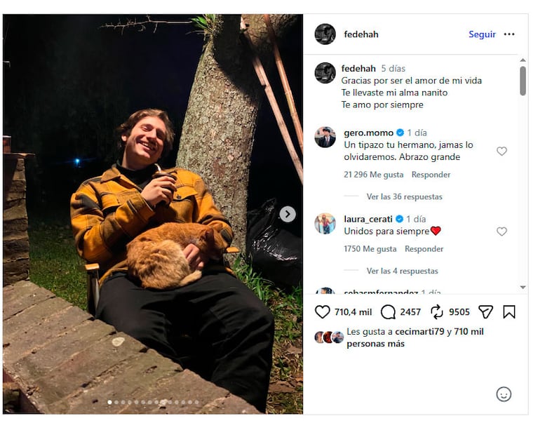 Muerte de Gaspi: el desgarrador mensaje de su hermano tras la tragedia (Fotos de Instagram)