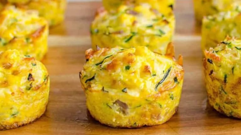 muffins, salados, panceta, verdeo