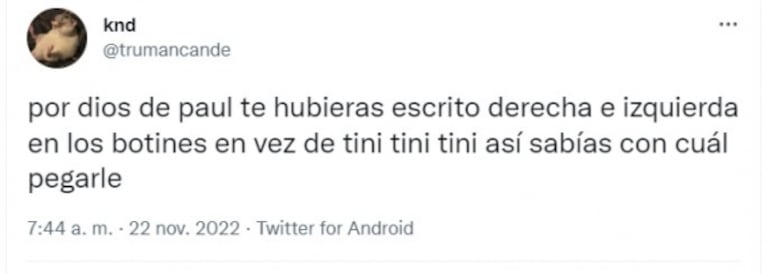 Mundial Qatar 2022, los memes de Rodrigo de Paul en la derrota de Argentina: "¿Qué le hiciste, Tini?"