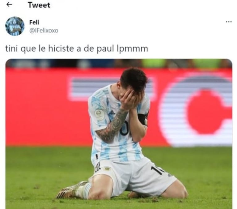 Mundial Qatar 2022, los memes de Rodrigo de Paul en la derrota de Argentina: "¿Qué le hiciste, Tini?"