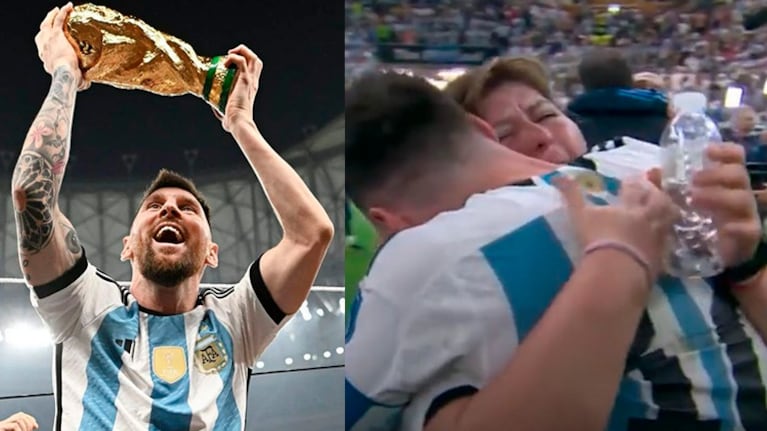Mundial Qatar 2022: quién es Antonia Farías, la mujer que abrazó a Lionel Messi tras consagrarse campeón del mundo.
