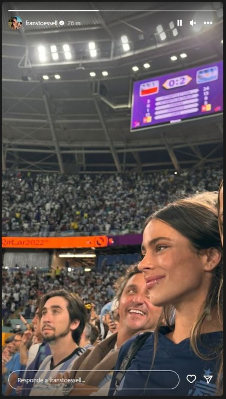 Mundial Qatar 2022: Tini Stoessel alentó a Rodrigo De Paul y celebró la clasificación de Argentina