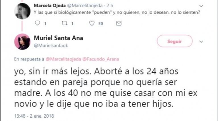 Muriel Santa Ana salió a cruzar a Facundo Arana en Twitter: la frase del actor sobre las mujeres que indignó a la actriz