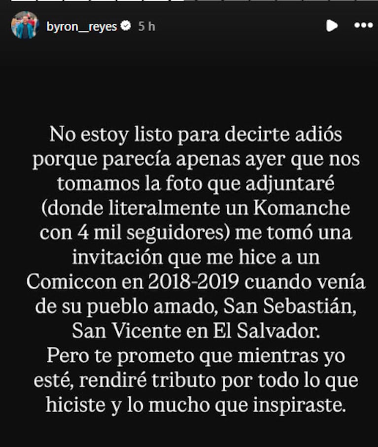 Murió El Komanche, el streamer salvadoreño tenía 30 años