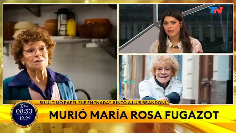 Murió la actriz María Rosa Fugazot a los 83 años (TN)