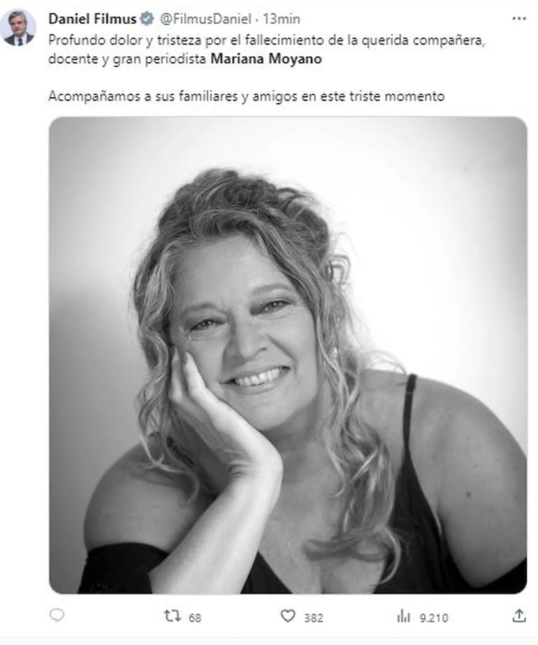 Murió la periodista Mariana Moyano a los 54 años, tras sufrir un accidente doméstico