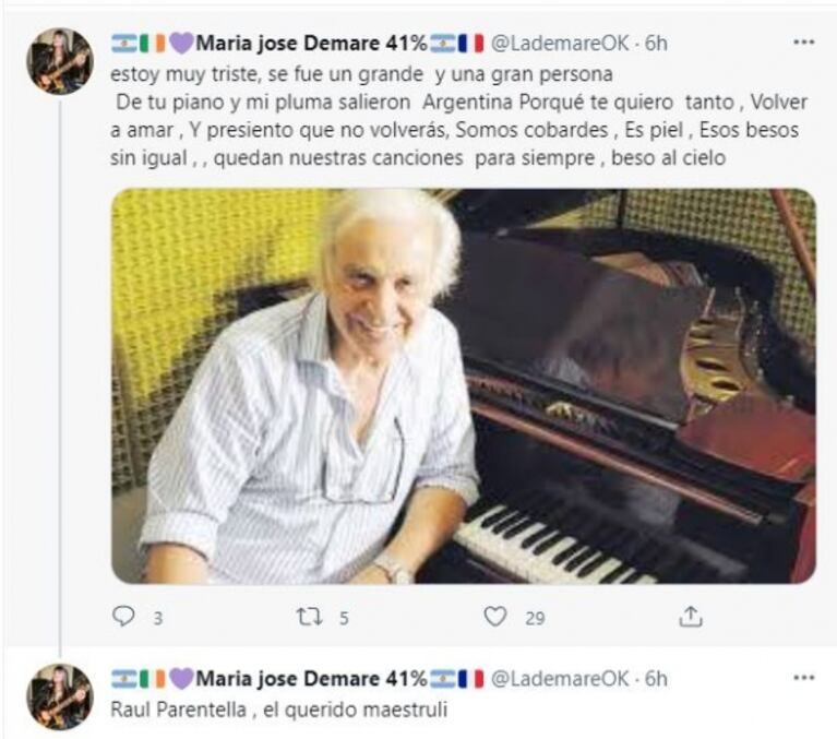 Murió Raúl Parentella, el querido "Maestruli" de Susana Giménez