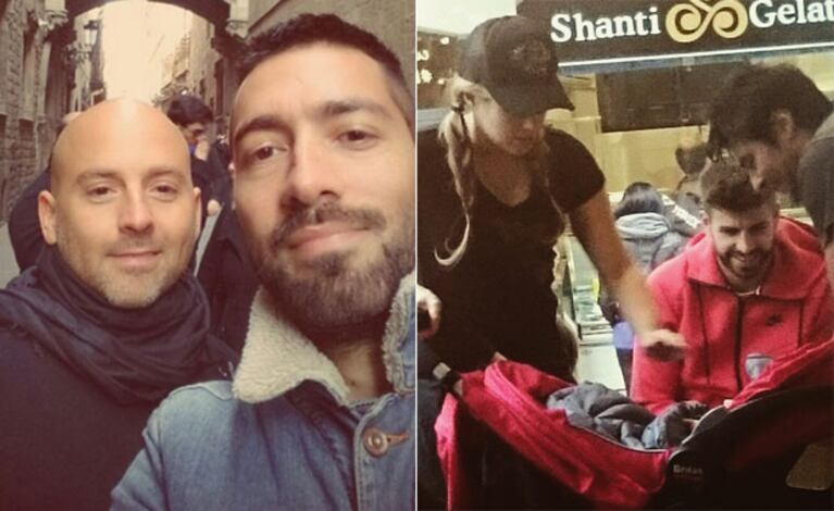 Muscari, vacaciones en Barcelona y encuentro casual con Shakira y Gerard Piqué (Foto: Twitter)