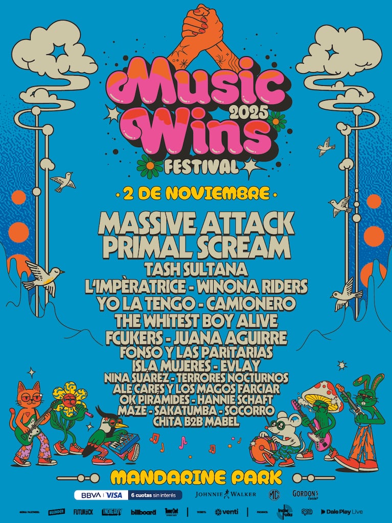 Music Wins Festival 2025 revela su line-up completo con Massive Attack, Primal Scream y más