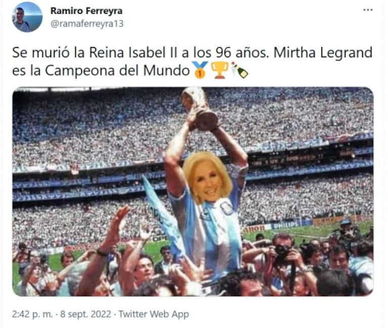 Nacho Viale habló de la reacción de Mirtha Legrand por los memes de la reina Isabel II
