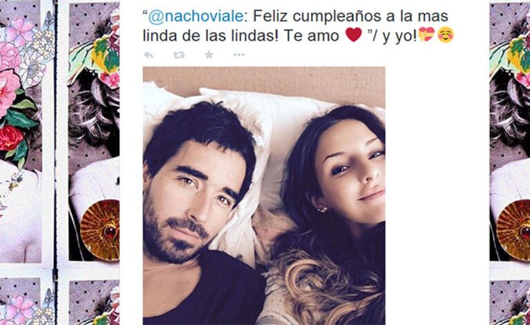 Nacho Viale y un mensaje súper tierno para el cumple de Candelaria Tinelli (Fotos: Captura). 