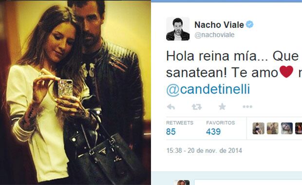 Nacho Viale y una romántica desmentida de crisis (Fotos: Twitter). 