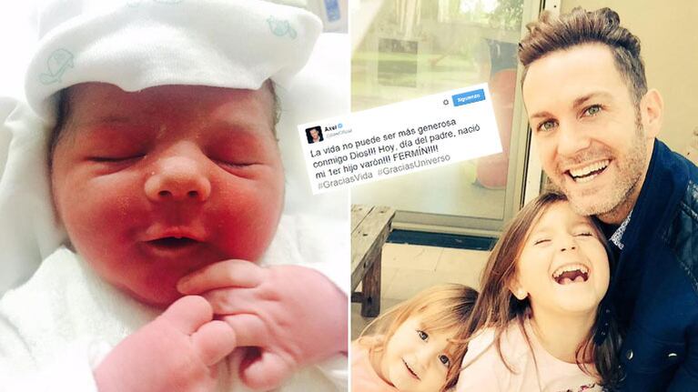 Nació Fermín, el primer hijo varón de Axel. (Foto: Twitter)