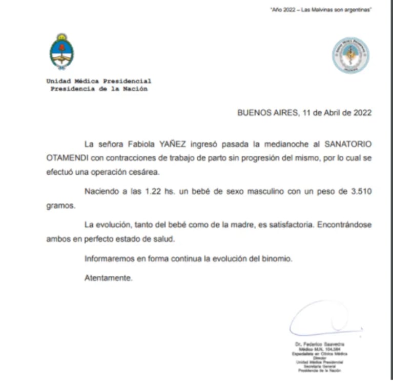 Nació Francisco, el hijo del presidente Alberto Fernández y Fabiola Yáñez: "Estamos inmensamente felices"