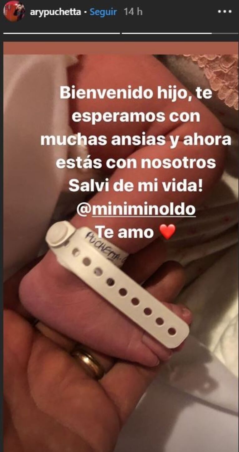 Nació Salvador, el segundo hijo de Ariel Puchetta: parto adelantado y pura felicidad