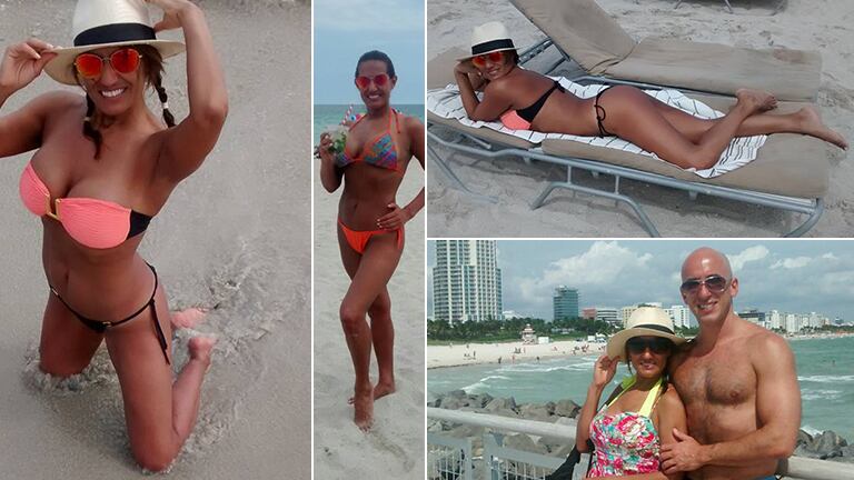 Nancy Duré con su novio en Miami. Fotos: Facebook.