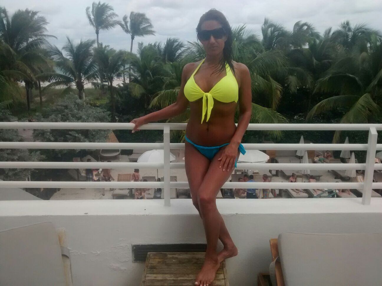 Nancy Duré de vacaciones en Miami. Foto: Facebook.