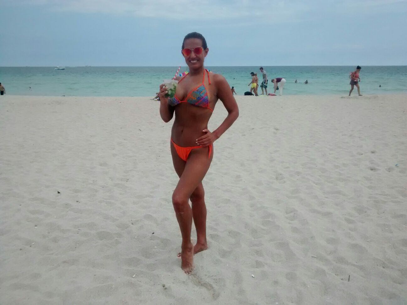 Nancy Duré de vacaciones en Miami. Foto: Facebook.