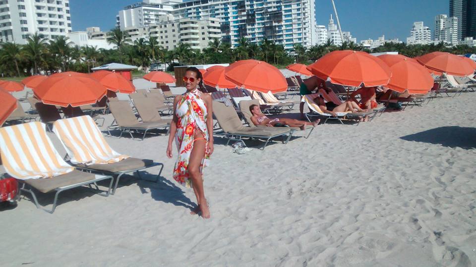Nancy Duré de vacaciones en Miami. Foto: Facebook.