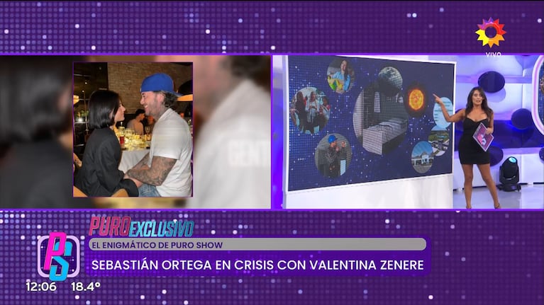 Nancy Duré reveló los detalles de la crisis entre Sebastián Ortega y Valentina Zenere (Foto: captura de eltrece).