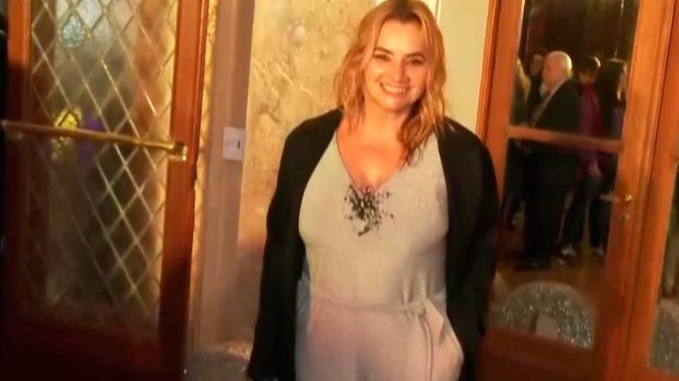 Nancy Pazos en el desfile de Claudio Cosano (Foto: captura América)