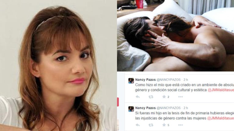 Nancy Pazos, indignada por las críticas que recibió vía Twitter (Fotos: Web).