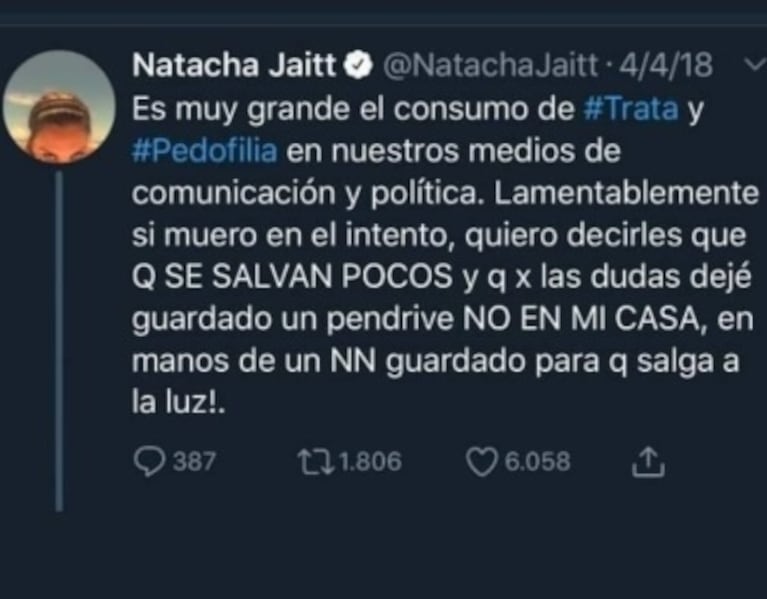 ¿Natacha Jaitt guardaba un pendrive con información para que se revele post mortem?