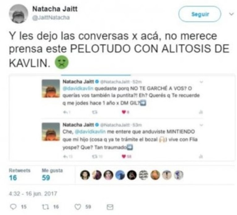 Natacha Jaitt, muy polémico cruce con David Kavlin: duro descargo del periodista a cámara