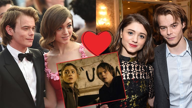Natalia Dyer y Charlie Heaton, enamorados (Fotos: AFP).