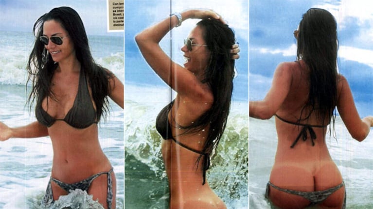 Natalia Fassi y su descuido hot en el mar. (Foto: revista Caras)