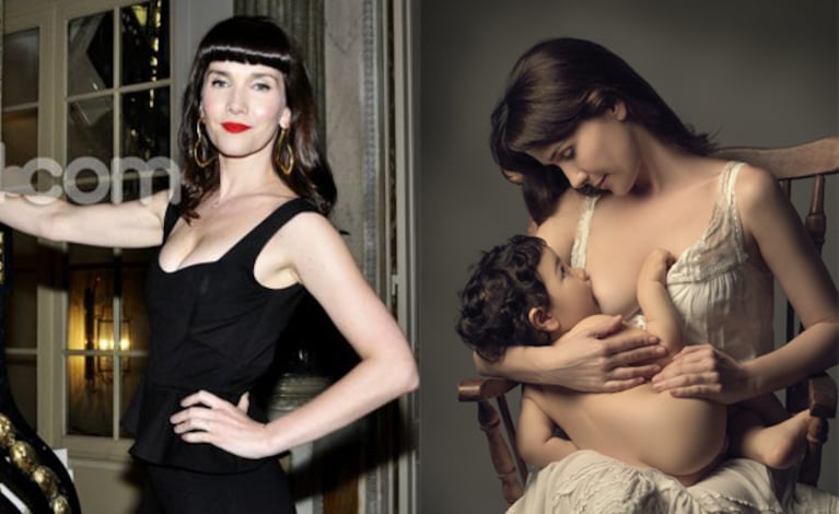 Natalia Oreiro con su hijo Merlín. (Fotos: Ciudad.com y Web)