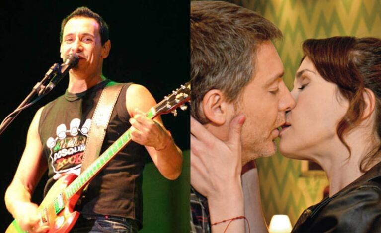 Natalia Oreiro contó cómo vivió Mollo el beso de ficción con Suar (Fotos: Web y El Trece). 