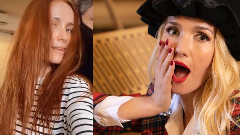 Natalia Oreiro jugó a ser pelirroja.
