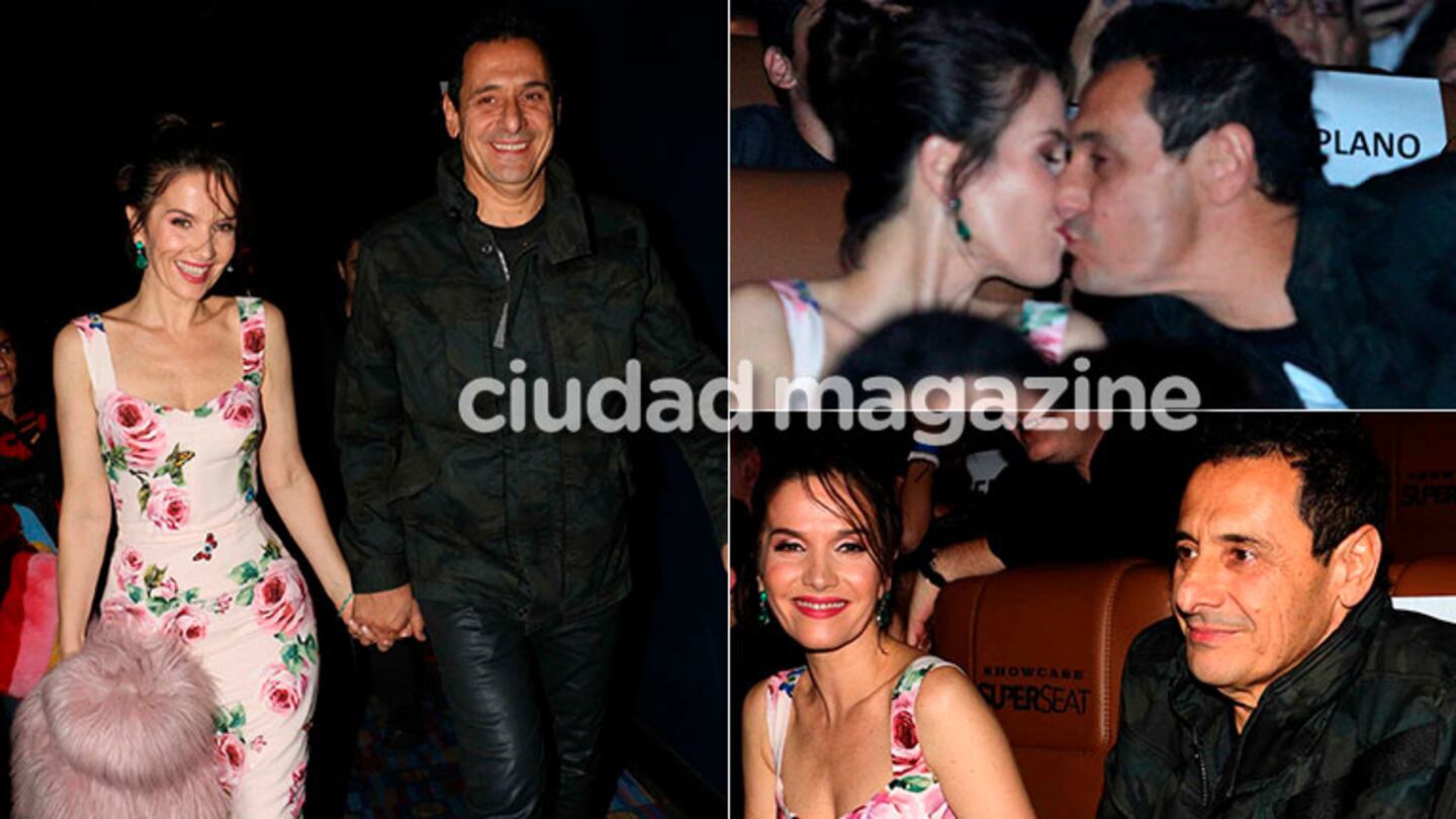 Natalia Oreiro, risas y mimos con Ricardo Mollo en la avant premiere de Re loca (Foto: Movilpress)